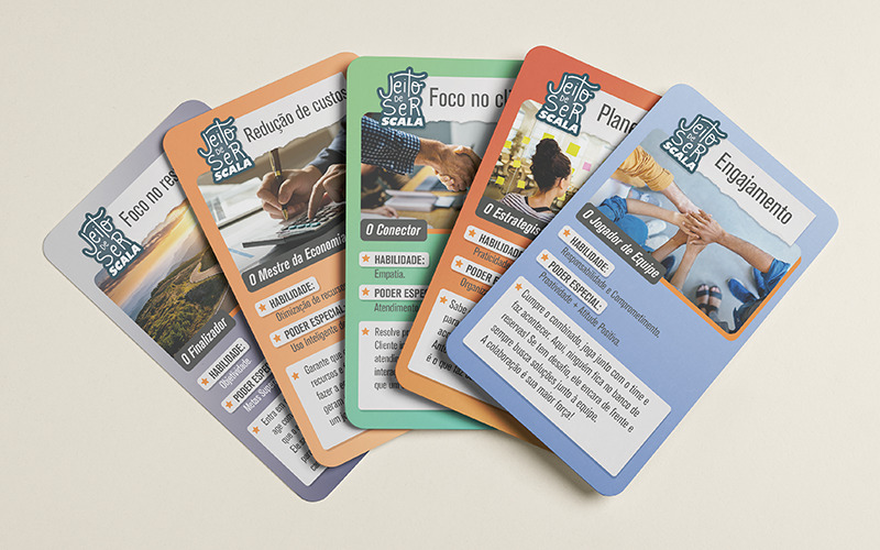 Imagem alternativa mostrando o supertrunfo da scala, um serviço de endomarketing da âme storytelling